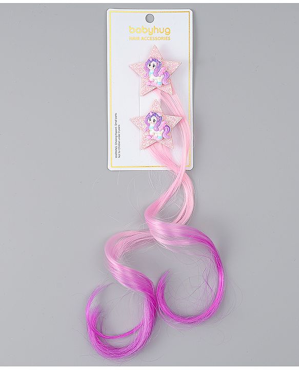 Babyhug Free Size Bow & Butterfly Clips Pack of 2 - Blue