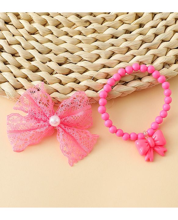 Babyhug Jewellery Set With Butterfly Applique - Purple