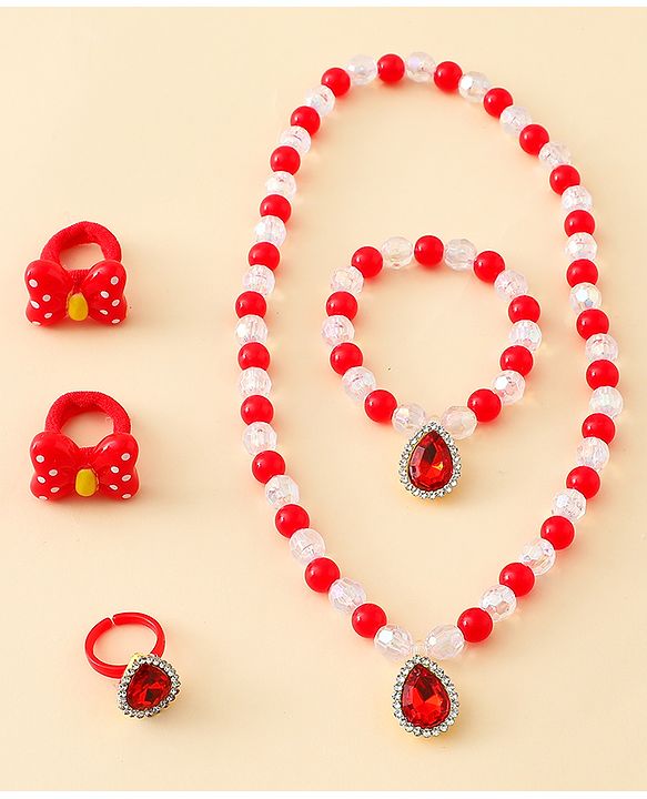Babyhug Jewellery Set Free Size - Red & White