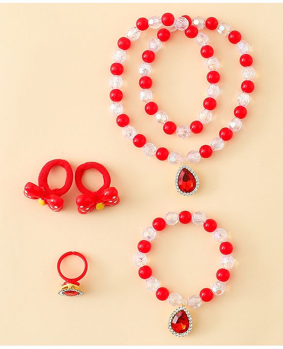 Babyhug Jewellery Set Free Size - Red & White