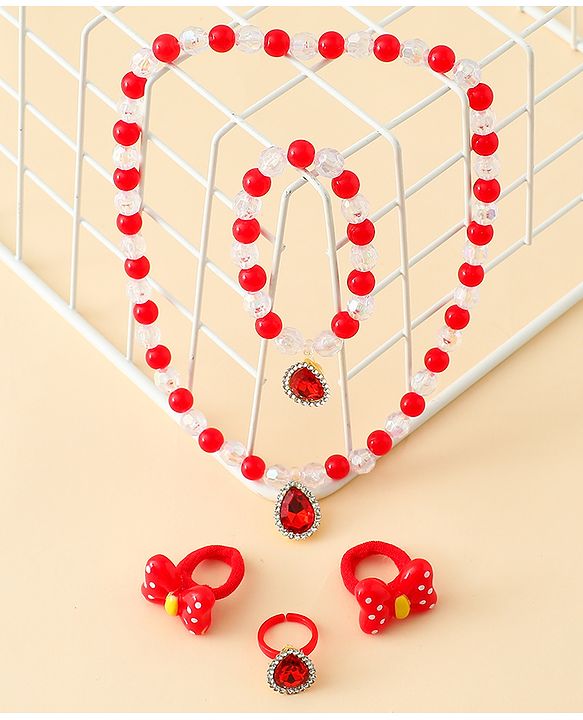Babyhug Jewellery Set Free Size - Red & White