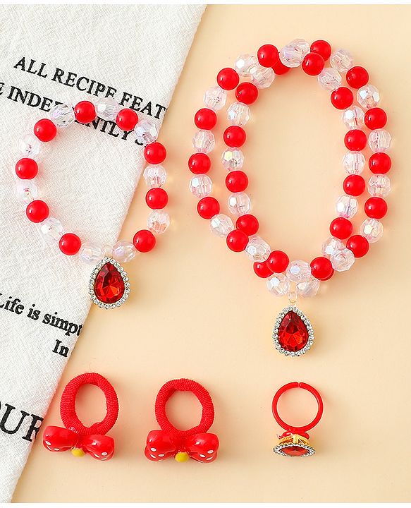 Babyhug Jewellery Set Free Size - Red & White