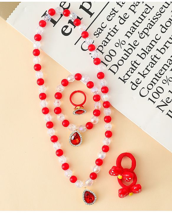 Babyhug Jewellery Set Free Size - Red & White