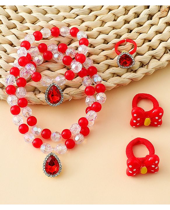 Babyhug Jewellery Set Free Size - Red & White