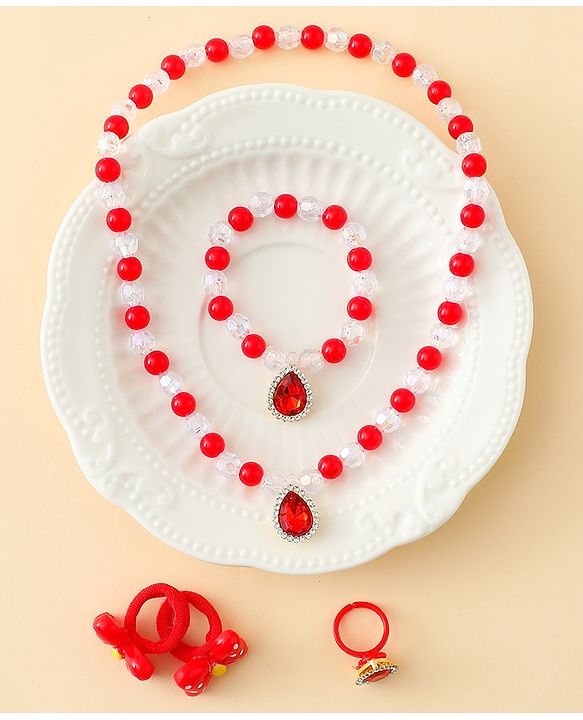 Babyhug Jewellery Set Free Size - Red & White