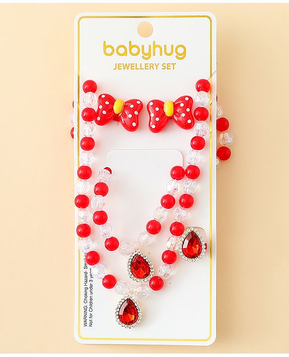Babyhug Jewellery Set Free Size - Red & White