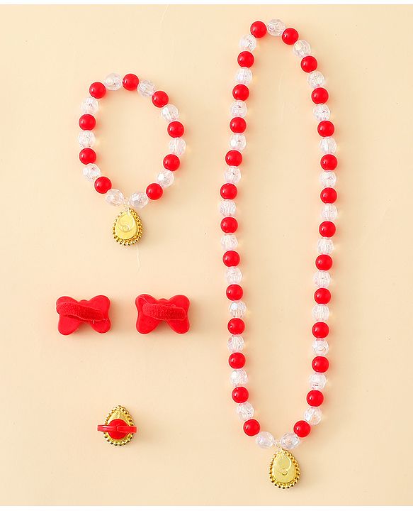 Babyhug Jewellery Set Free Size - Red & White