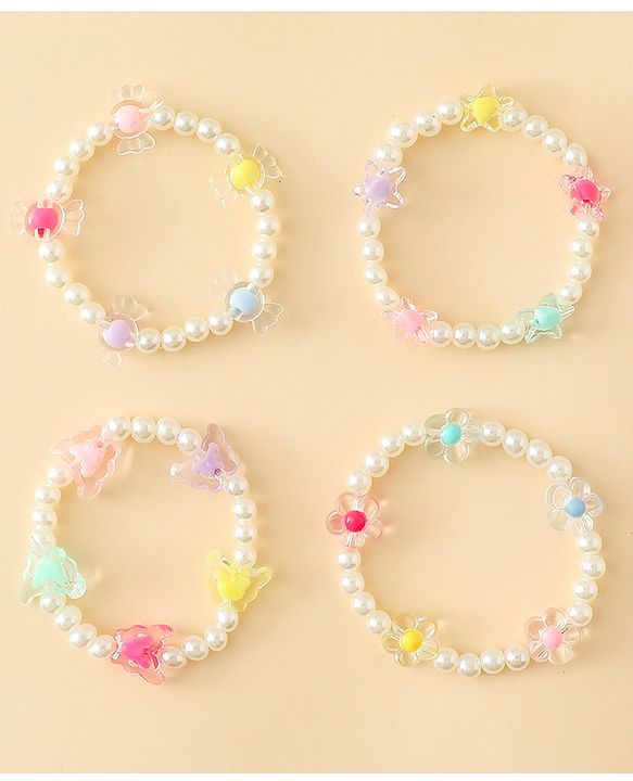 Babyhug Bracelets Free Size Pack of 4 - Multicolor
