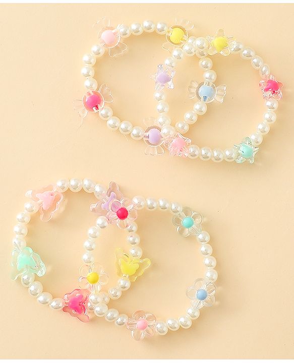 Babyhug Bracelets Free Size Pack of 4 - Multicolor