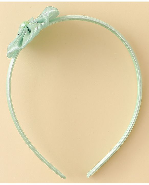 Babyhug Hair Band with Floral Applique - Sea Green