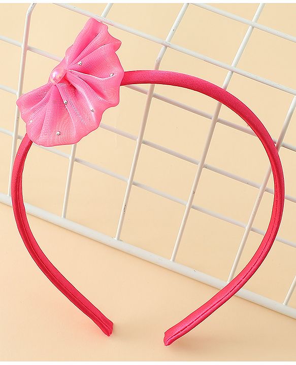 Babyhug Hair Band with Floral Applique - Sea Green