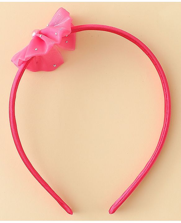 Babyhug Hair Band with Floral Applique - Sea Green