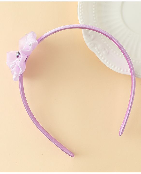 Babyhug Hair Band with Floral Applique - Sea Green