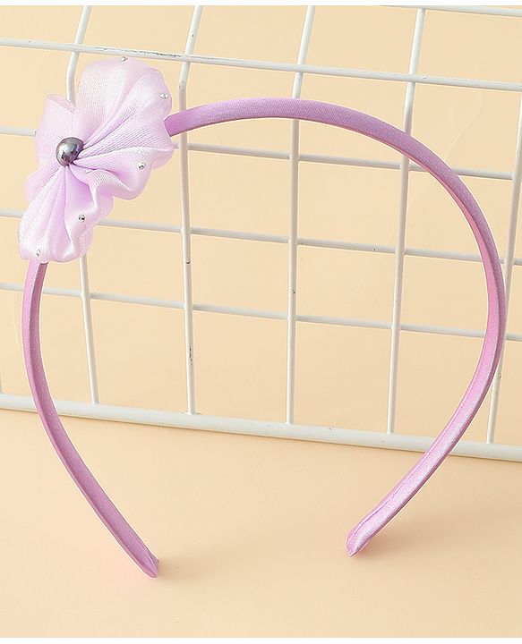 Babyhug Hair Band with Floral Applique - Sea Green