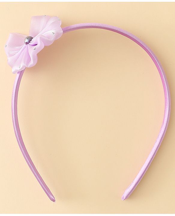 Babyhug Hair Band with Floral Applique - Sea Green