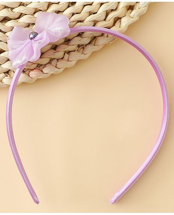 Babyhug Hair Band with Floral Applique - Sea Green