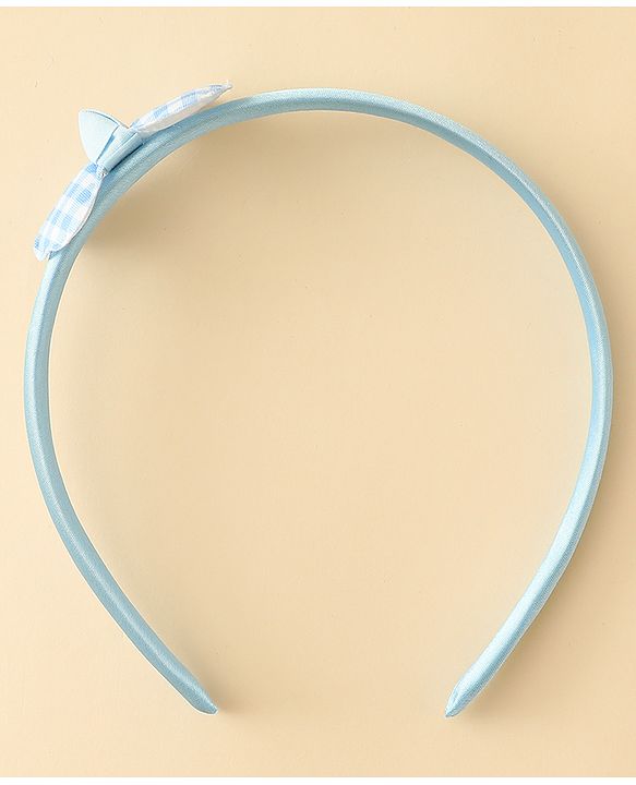 Babyhug Hair Bands with Bow Applique Pack of 2 Free Size - Red & Blue
