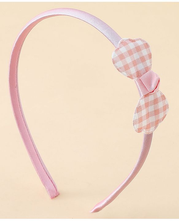 Babyhug Hair Bands with Bow Applique Pack of 2 Free Size - Red & Blue