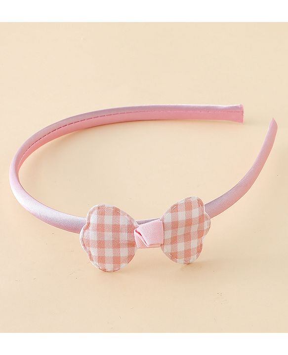 Babyhug Hair Bands with Bow Applique Pack of 2 Free Size - Red & Blue