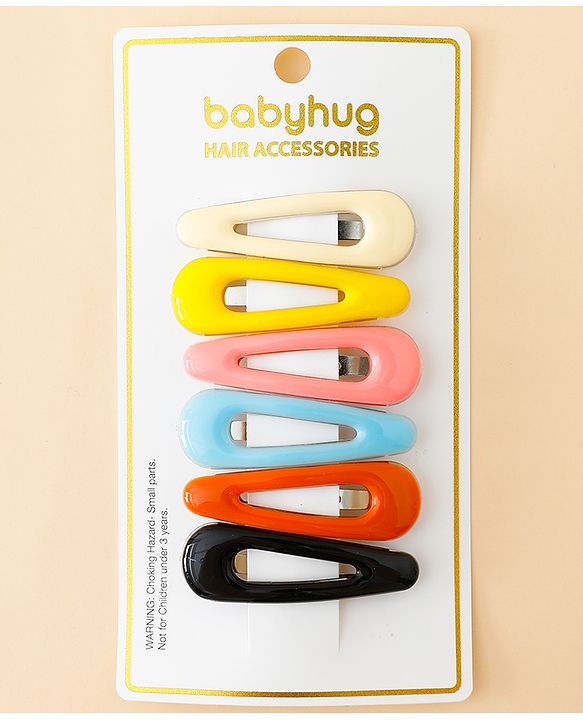 Babyhug Snap Clips Pack of 6 - Multicolor