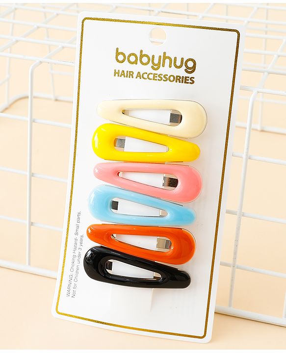 Babyhug Snap Clips Pack of 6 - Multicolor
