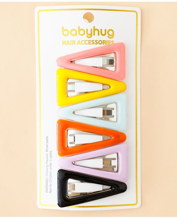 Babyhug Snap Clips Pack of 6 - Multicolor