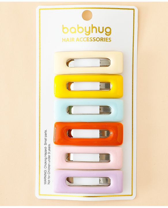 Babyhug Snap Clips Pack of 6 - Multicolor