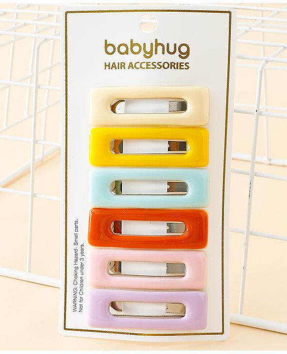 Babyhug Snap Clips Pack of 6 - Multicolor