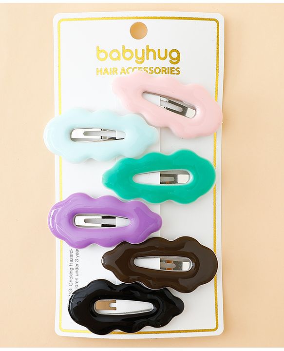 Babyhug Snap Clips Pack of 6 - Multicolor