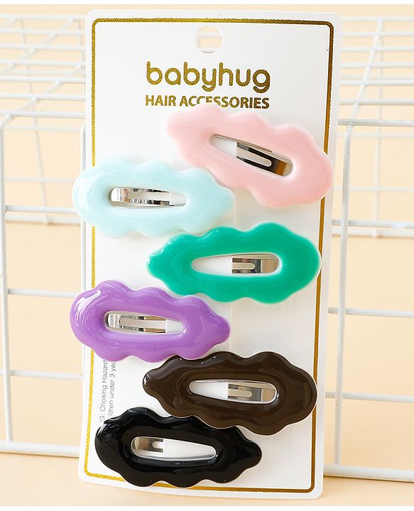 Babyhug Snap Clips Pack of 6 - Multicolor