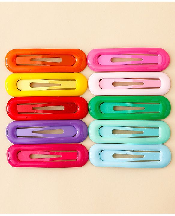 Babyhug Free Size Snap Clips Pack of 10 - Multicolor