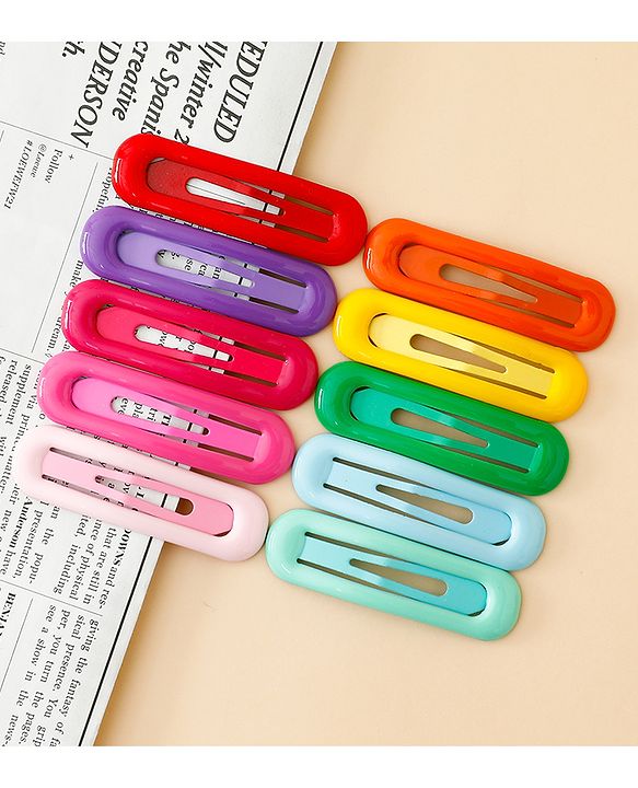 Babyhug Free Size Snap Clips Pack of 10 - Multicolor