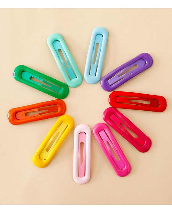 Babyhug Free Size Snap Clips Pack of 10 - Multicolor