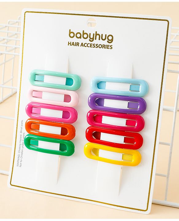 Babyhug Free Size Snap Clips Pack of 10 - Multicolor