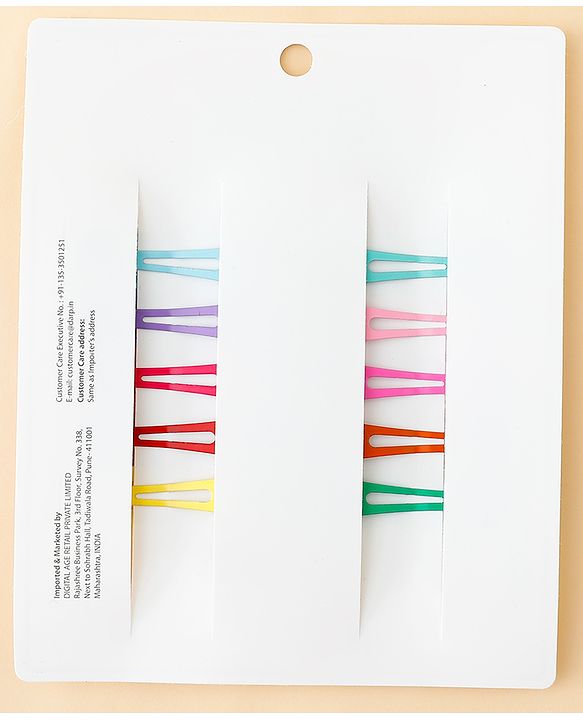 Babyhug Free Size Snap Clips Pack of 10 - Multicolor