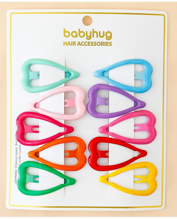 Babyhug Free Size Snap Clips Pack of 10 - Multicolor
