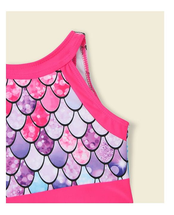 Babyhug Sleeveless Frock Swimsuit - Multicolour
