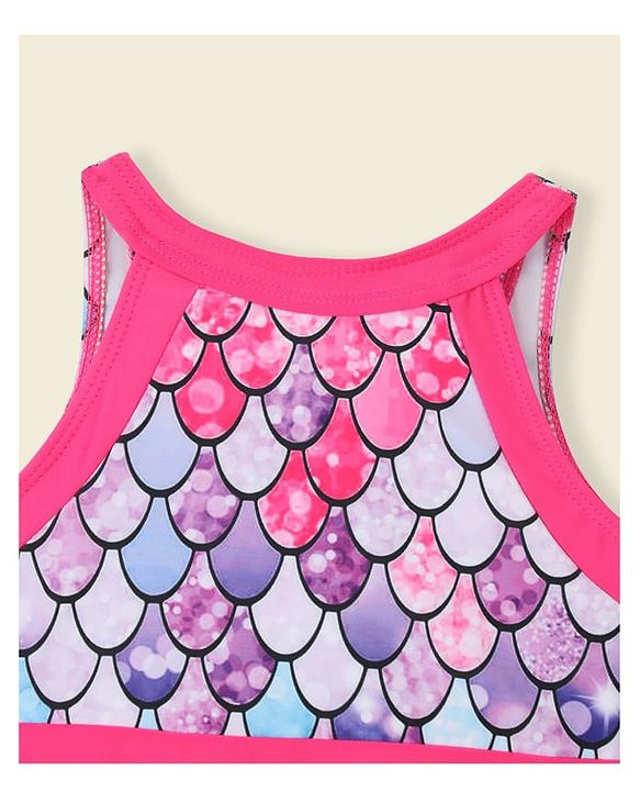 Babyhug Sleeveless Frock Swimsuit - Multicolour