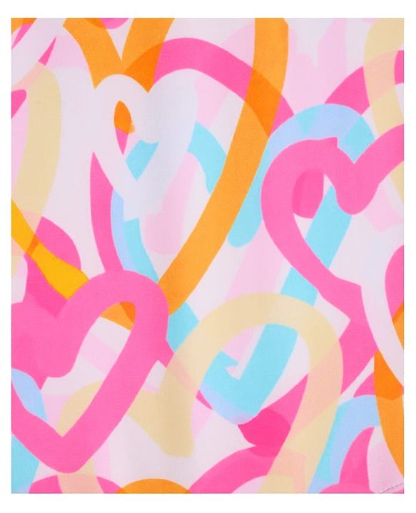 Babyhug Sleeveless Printed V Cut Swimsuit - Multicolor