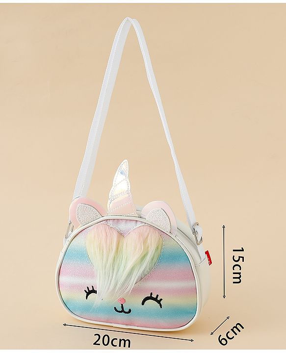 Babyhug Sling Bag with Unicorn Design - Multicolor