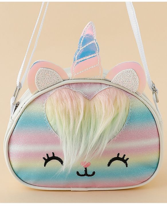 Babyhug Sling Bag with Unicorn Design - Multicolor