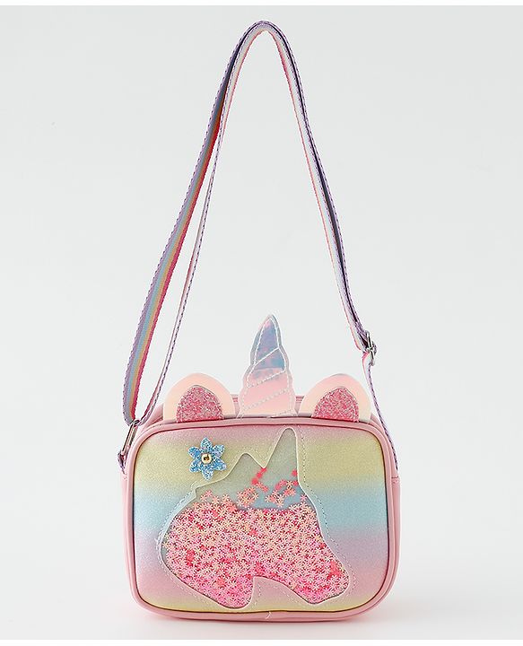 Babyhug Sling Bag with Unicorn Design - Multicolor