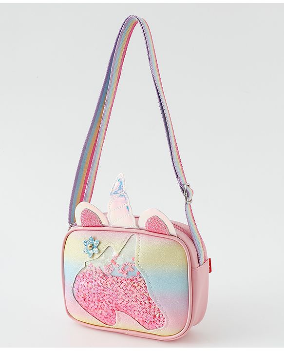 Babyhug Sling Bag with Unicorn Design - Multicolor