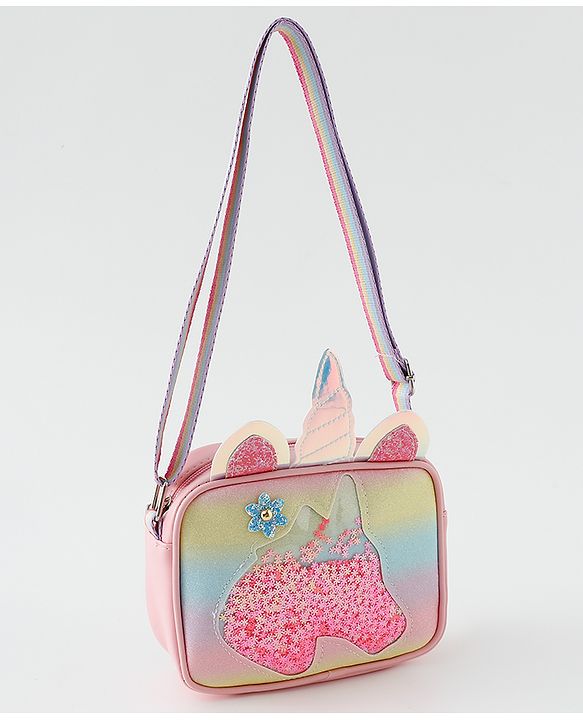 Babyhug Sling Bag with Unicorn Design - Multicolor
