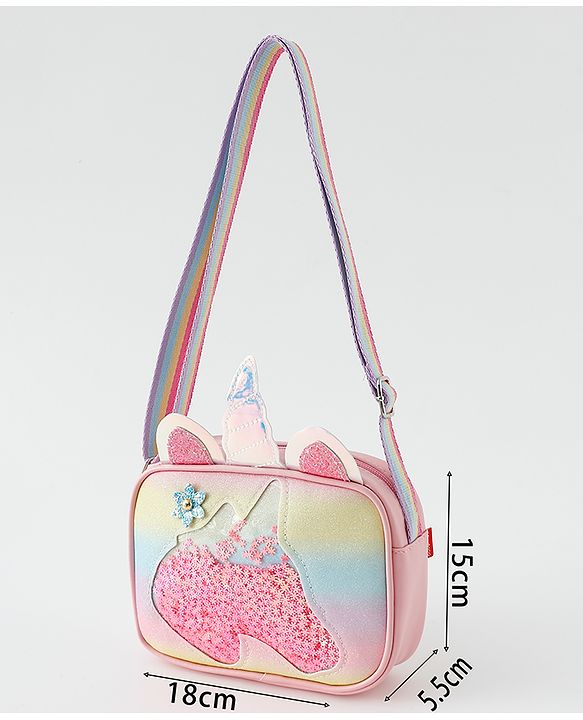 Babyhug Sling Bag with Unicorn Design - Multicolor