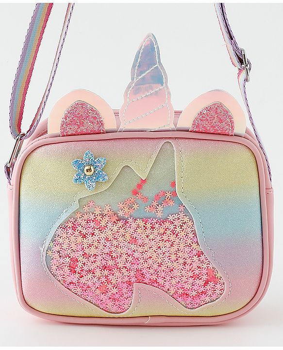 Babyhug Sling Bag with Unicorn Design - Multicolor