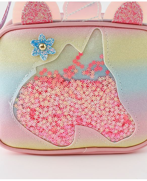 Babyhug Sling Bag with Unicorn Design - Multicolor
