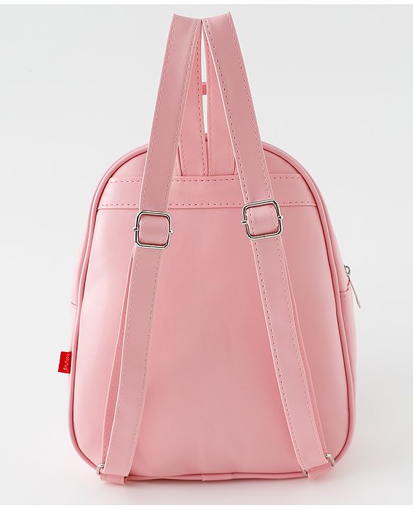 Babyhug Fashion Backpack with Bow Applique & Hear Design - Multicolor