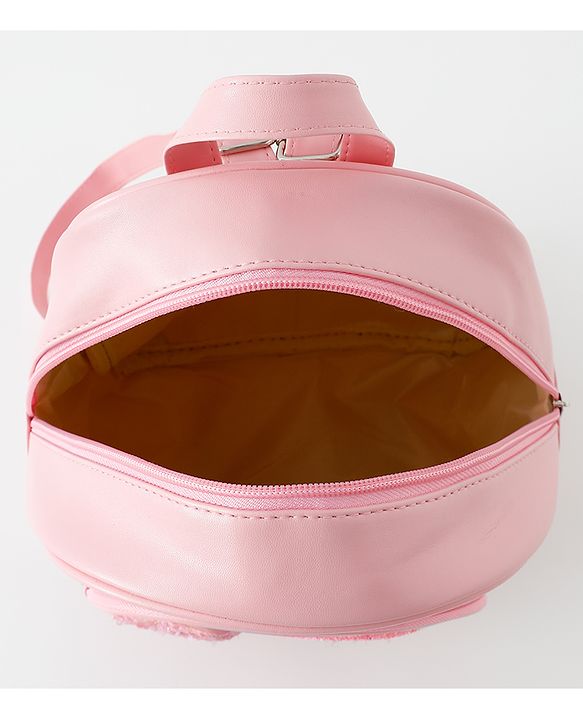 Babyhug Fashion Backpack with Bow Applique & Hear Design - Multicolor