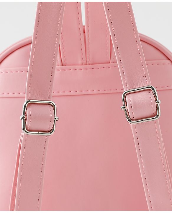 Babyhug Fashion Backpack with Bow Applique & Hear Design - Multicolor
